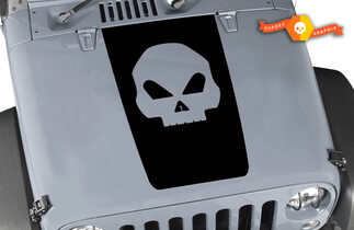 Hood Blackout Skull Vinyl Decal Sticker fits Jeep Wrangler JK TJ YJ JL