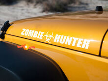 2X ZOMBIE HUNTER EDITION for JEEP Wrangler CJ TJ YJ JK Hood Vinyl Sticker Decal 2
