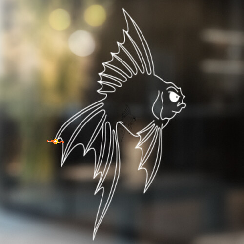 Veiltail Goldfish Universal Vinyl Decal Sticker