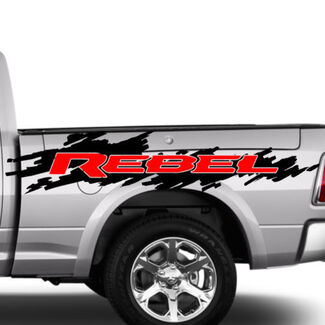 2 Color Dodge Ram Rebel Splash Grunge Logo Truck Vinyl Decal Graphic