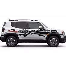 Custom Text Technical Graphic Stripe Vinyl Decal Sticker For Jeep Renegade 3