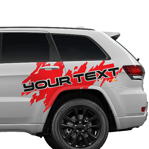 Custom Text Side Splash Graphic Vinyl Sticker Decal For Jeep Cherokee Trailhawk 1