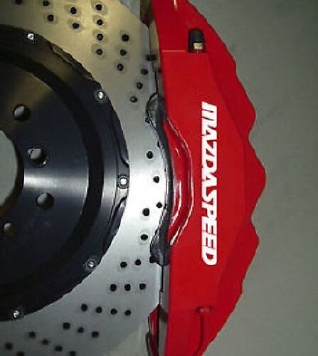 Mazdaspeed Brake Caliper Vinyl Decal Set for Mazda