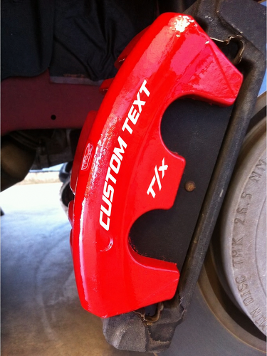 CUSTOM TEXT T/X Curved Brake Caliper Universal Vinyl Decal Sticker for Dodge Challenger