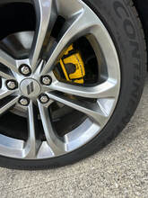 Dodge Challenger R/T RT Curved Caliper Brake HIGH TEMP Vinyl Sticker Decal (Any Color) 6X
 5
