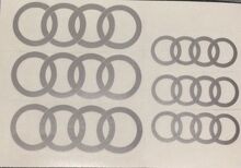Audi Rings Brake Caliper Vinyl Decal Set for Audi Cars_2