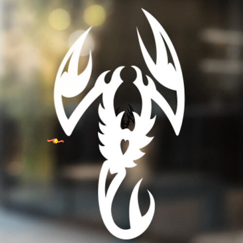 Tribal Art Scorpion Universal Vinyl Decal Sticker