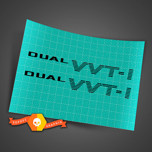 Dual VVT-i Vinyl Decal Stickers Set 