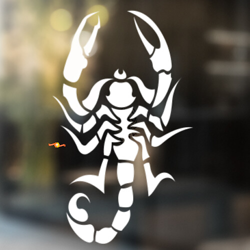 Scorpion Art Tribal Style Universal Vinyl Decal Sticker