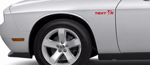 TEXT T/X Lettering Front Fender Trunk Vinyl Decal Sticker for Dodge Challenger_2