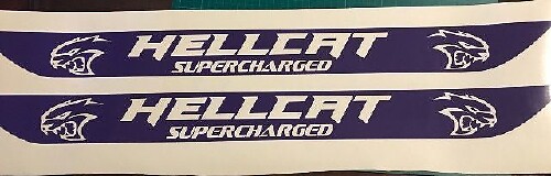 Hellcat Supercharged Door Sill Stickers Decals Protector for Dodge Challenger 2015-2017