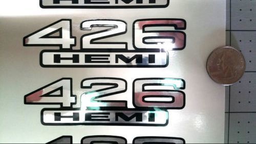 426 Hemi Chrome and Black Guard Flare Decal Kit for Dodge