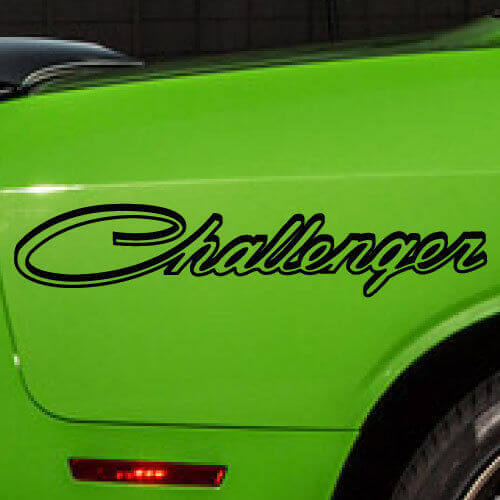 Challenger Lettering Side Vinyl Decal Pair for Dodge Challenger