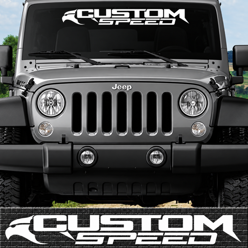 CUSTOM Speed Bird Banner Windshield Vinyl Decal Sticker