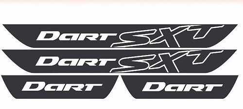 Dodge Dart SXT Vinyl Door Sill Stickers Decals 2013 2014 2015 2016
