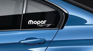 Mopar Racing Decal Sticker logo Mopar Dodge Racing HEMI Hellcat New USA Pair