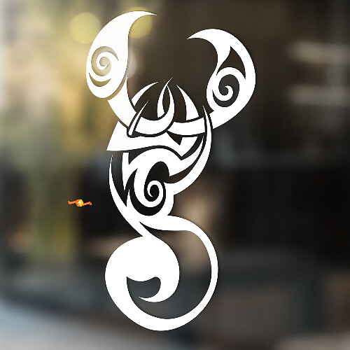 Scorpion Smooth Tribal Style Universal Vinyl Decal Sticker