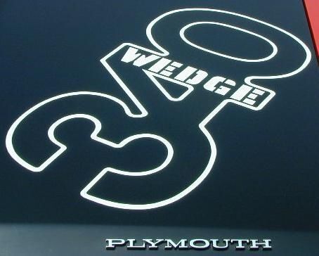 1971 Plymouth Duster 340 Wedge Hood Callout Vinyl Decal