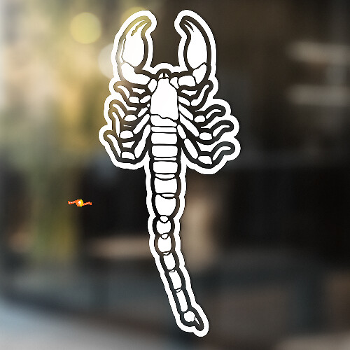 Desert Scorpion with Contour Universal Vinyl Decal Sticker