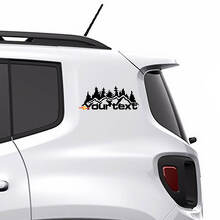 Custom Text Mountains Forest Vinyl Decal Sticker Graphic 2 for Jeep Renegade 3