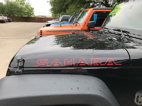 Sahara Hood Side Vinyl Decal Pair for Jeep Wrangler