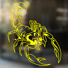 Tail Raised Scorpion Outline Universal Vinyl Decal Sticker_4