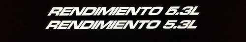 Rendimiento Performance 5.3L Spanish Stickers Decals For Chevy Silverado, Malibu
