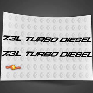 7.3L Turbo diesel Hood Window sticker decals Fits Ford F250 F350