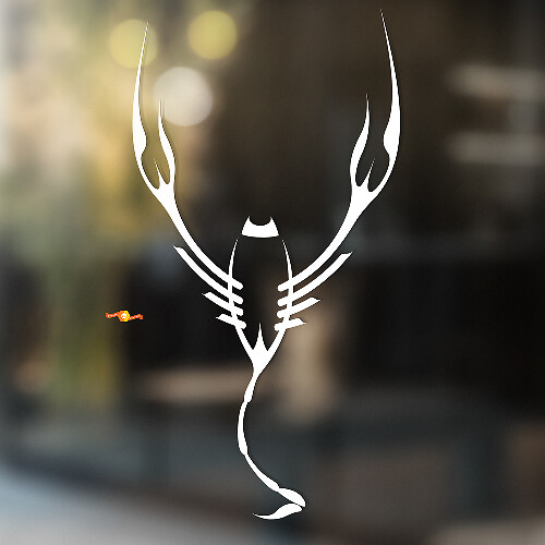 Thin Scorpion Tribal Style Universal Vinyl Decal Sticker