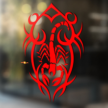 Scorpion Tribal Style with Abstract Lines Universal Vinyl Decal Sticker_2