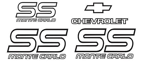 Monte Carlo SS 87 88 Restoration Vinyl Decals Stickers Kit Chevy Graphic
