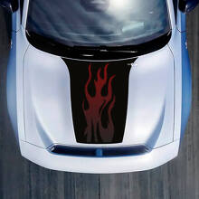 Hood Flame Gradient Decal Sticker for Dodge Charger Electric
 3