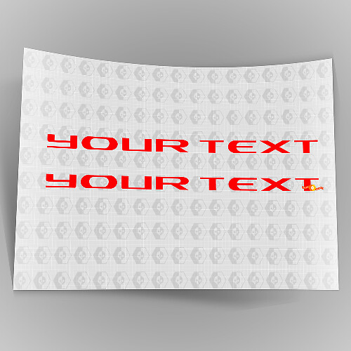 Custom text Emblem Overlay Stickers Decals