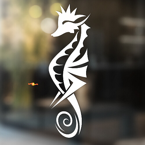 Seahorse Tribal Style Universal Vinyl Decal Sticker