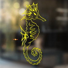 Seahorse Outline Style Universal Vinyl Decal Sticker_4