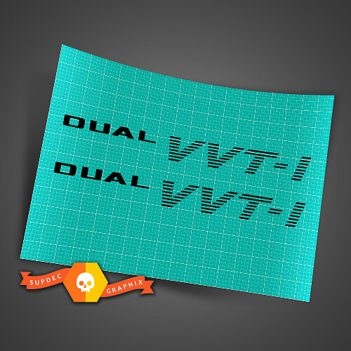 Dual VVT-i Vinyl Decal Set for Toyota Cars