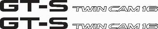 GT-S Twin Cam 16 AE86 vinyl Sticker Decals - SET of 2