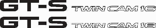 GT-S Twin Cam 16 AE86 vinyl Sticker Decals - SET of 2