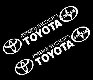 CSK Powered by TOYOTA SCION STICKER VINYL DECAL VEHICLE CAR WALL 1 SET OF 2