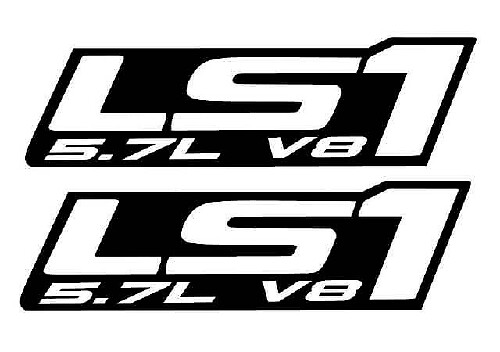 LS1 Vinyl Decal Pair for Chevy Camaro Corvette Trans Am
