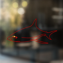 Minimalist Shark Line Art Universal Vinyl Decal Sticker_3
