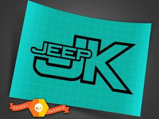 Jeep JK - Black - Vinyl Decal Sticker Off Road Wrangler Trails Rock Crawling 4x4