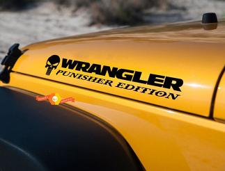 Jeep Wrangler Punisher TJ LJ JK JKU Vinyl Hood Decal Sticker Car Truck