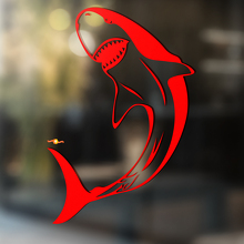 Curved Shark Universal Vinyl Decal Sticker_3