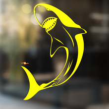 Curved Shark Universal Vinyl Decal Sticker_4