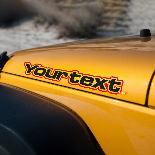 Custom Text Bonnet Aile Autocollant Vinyle pour Jeep Wrangler Renegade