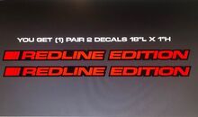 2018 Redline Edition Stickers Decals For Silverado, Camaro, Cruze, Malibu, Colorado, Trax
 2