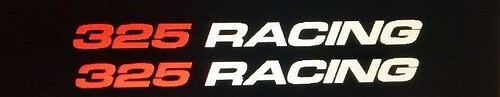 (1) Pair 325 RACING Hood Sticker Decal For The 5.3L Chevy Silverado, Malibu, Impala
