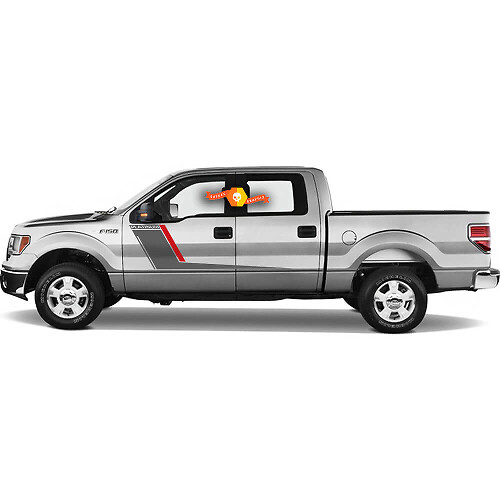 Platinum Side Stripes Graphics Stickers Decals Duo Colour Vinyl for Ford F-150