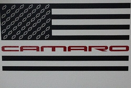 Camaro ZL1 graphic, Sticker Decal american flag, Chevy Camaro ss, LT
